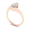 thumbnail image 2 of Clara Pucci 14K Rose Gold Solid Gold Clear Solitaire Anniversary Ring for Women - 2 cttw Marquise Cut, 2 of 7