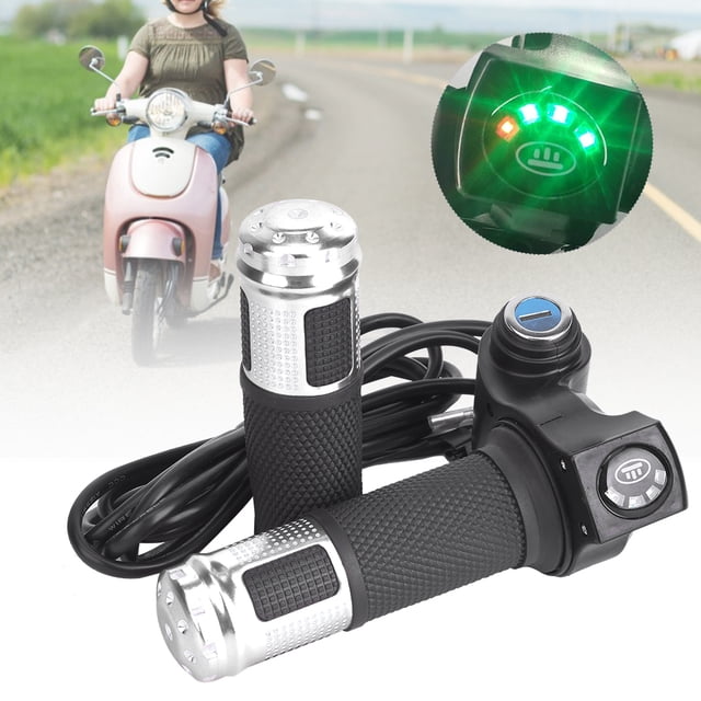 Accélérateur à Rotation pour Vélo Électrique, Accélérateur à Rotation en Plastique Affiché en Temps Réel Dc0.8v-4.2v avec Accélérateur à Rotation pour Vélo Électrique Rouge, Argent
