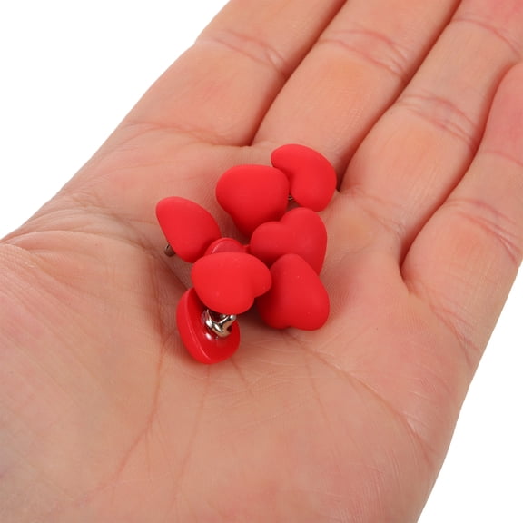 ELAYARD Red Heart Shaped Plastic Buttons for DIY Sewing Projects, 30Pcs