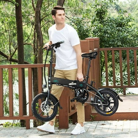 FIIDO 14inch 25 Speed folding electric bicycle 36V 10.4Ah portable ultra-light lithium battery with 250W Hub Motor bike for men and women