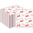 thumbnail image 1 of 100 Pcs Serviettes en Papier Cerise – Serviettes de Fête Jetables Cerise, 1 of 6