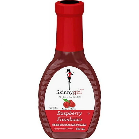 Skinnygirl Raspberry Vinaigrette Dressing, Fat-Free, Sugar-Free Salad Dressing, 237 ml, SKINNYGIRL DRESSING RASPBERRY VINAIGRETTE
