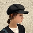 thumbnail image 3 of Visland Simple British Style Beret Hat Casual Retro Painter Ladies Octagonal Hat Fashion Accessories, 3 of 7