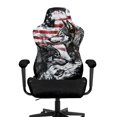 thumbnail image 3 of Whosucclay Wolf American Flag Print Gaming Chair Covers, Stretchable Computer Chair Cover, Anti-dust Office Chairs Cover, Racing Chairs Covers for Anti Cat Scratch Protection, 3 of 8