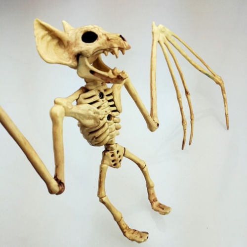 Details about   Halloween Bat Skeleton Animal  Bone Posable Party Props Haunted House Decor 