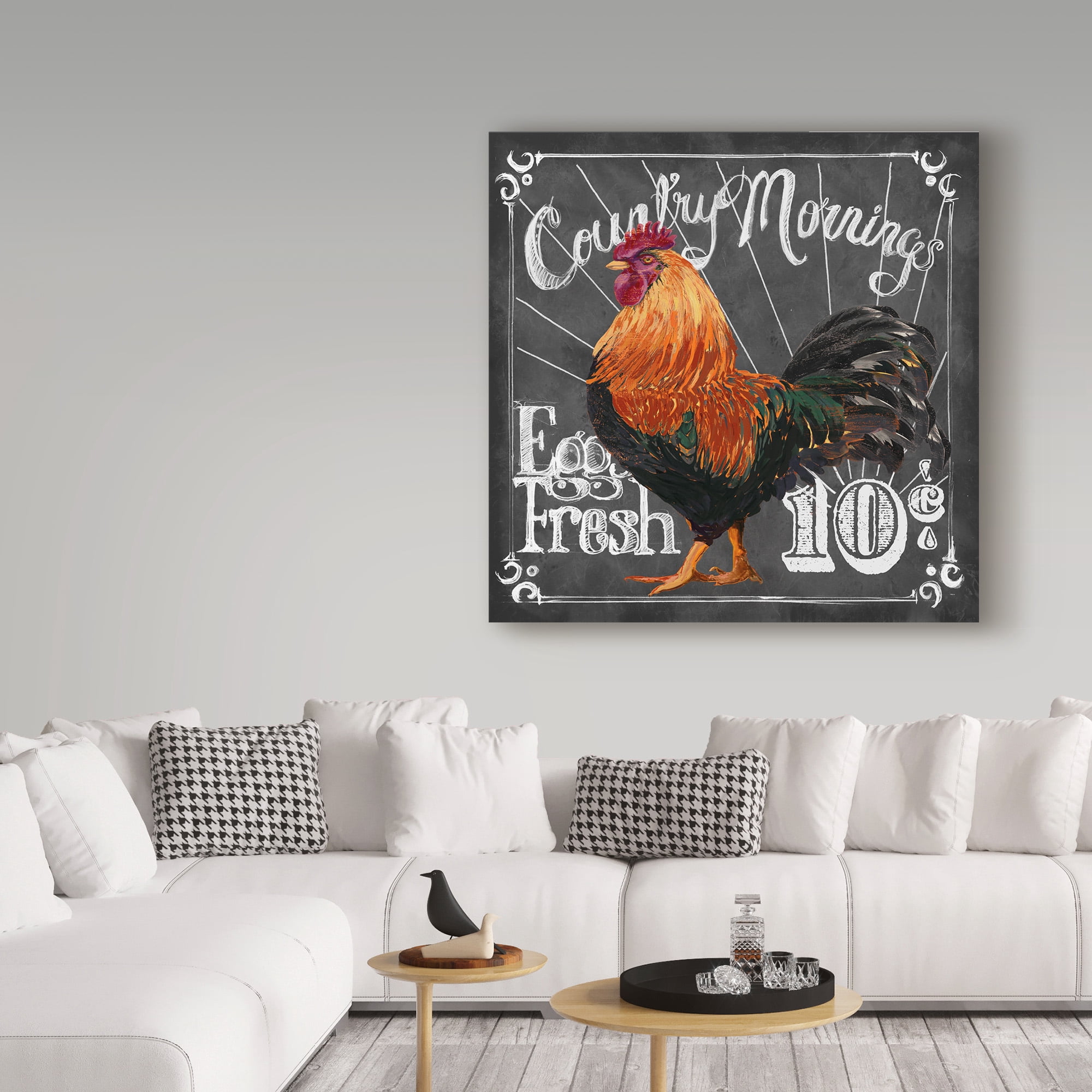 Trademark Fine Art 'Country Mornings Rooster' Canvas Art by Art Licensing Studio