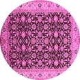 thumbnail image 1 of Ahgly Company Indoor Round Oriental Pink Industrial Area Rugs, 3' Round, 1 of 4
