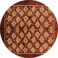 thumbnail image 1 of Ahgly Company Indoor Round Oriental Orange Industrial Area Rugs, 4' Round, 1 of 4