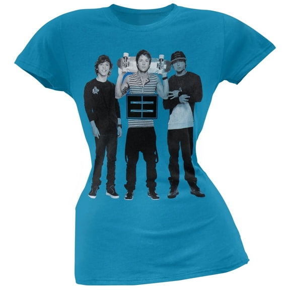 Emblem3 Women's Juniors Skateboard Photo Short Sleeve T Shirt