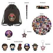 SAIDESI 61 Stranger Things Favors Bags Kids Toys Gift Bag Candy Backpack Sticker Badge Wristband Keychain Necklace Lanyard Shoe Buckle Halloween Christmas Goodie Bag Stuffers Birthday Gifts for Boys and Girls