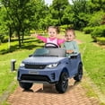 thumbnail image 2 of Ourlova 12V Kids Electric Ride-On Car, Licensed Land Rover, Dual Motors, 3 Speeds, 4.5Ah Battery, Parental Control - Blue, 2 of 7