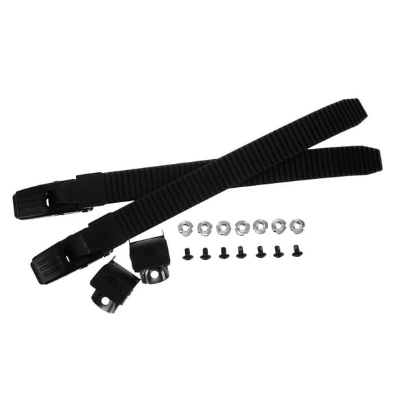 2 Sets Replaceable Ratchet Straps for Roller Skates and Ice Skates with Quick Release Buckle, Clips, Screws for Adult and Kids Skating Shoes