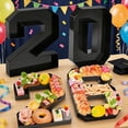 thumbnail image 2 of Cardboard Charcuterie Platter Set Delicatessen Serving Tray For Graduation Anniversary Birthday Party Food Storage 4PCS, 2 of 7