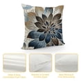 thumbnail image 4 of Nawypu Brown Dark Blue Pillow Covers 18x18 Dahlia Flower White Gray Elegant Colored Throw Pillows Farmhouse Outdoor Decor for Home Living Room Sofa Bed Modern Floral Square Cushion Case, 4 of 5