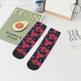 thumbnail image 7 of Fuzoiu Rose Flower Print Adult Socks, Crew Moisture-wicking Socks, Unisex Cushion Crew Socks,Casual Sports Ankle Socks, 7 of 7