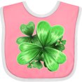 thumbnail image 3 of Inktastic Painted Clover Patch Shamrocks for St. Patricks Day Boys or Girls Baby Bib, 3 of 4