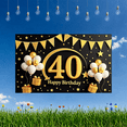 thumbnail image 5 of Gold Theme Party Decoration 40th Birthday Banner Colorful Balloons Birthday Party Decoration for Celebration Event Party Background, 5 of 8