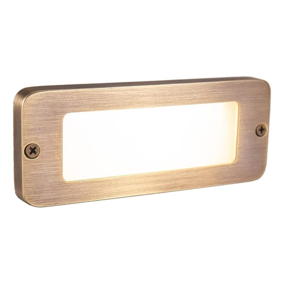 Cast Brass 12V 3W 2700K Warm White Mini Thin LED Outdoor Step Light (20 Lumens) for Low age Landscape Lighting