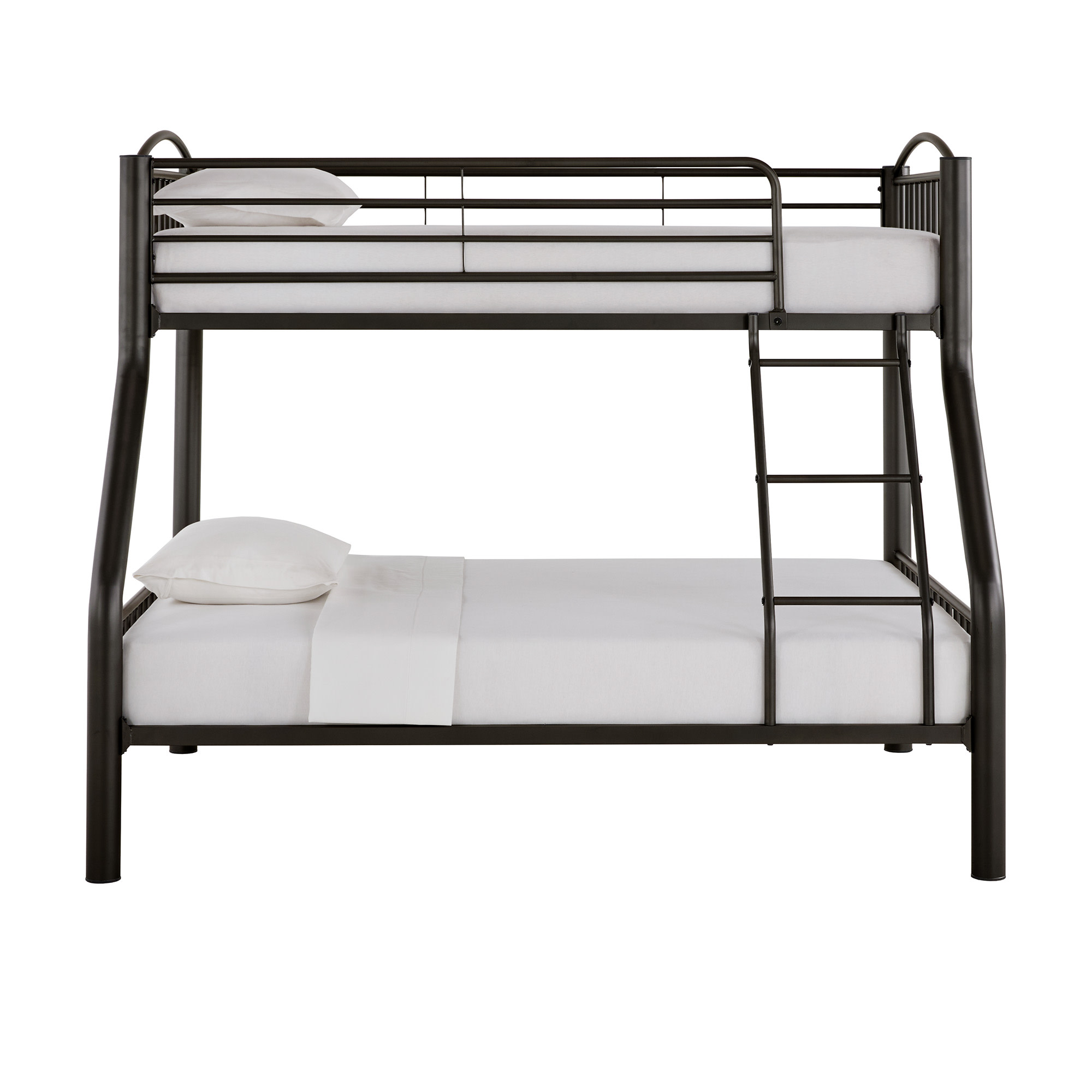 Weston Home Visalia Kids Metal Twin over Full Bunk Bed, Black