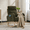 Green, variant on Toauuo Modern Upholstered Accent Rocking Chair - Solid Wood Legs High Backrest Nursery Glider Rocker with Side Pocket for Living Room Lounge