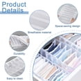 thumbnail image 3 of Unique Bargains 4pcs Wardrobe Clothes Organizer, Jeans Compartment Storage Box Foldable Closet Drawer Organizer, White, 3 of 6