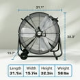 thumbnail image 4 of Hurricane Pro 24” Heavy Duty Adjustable Tilt Drum Fan, 4 of 9
