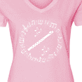 thumbnail image 4 of Inktastic Flute Musician Instrument Gift Women's V-Neck T-Shirt, 4 of 5