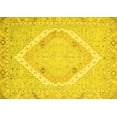 thumbnail image 1 of Ahgly Company Machine Washable Indoor Rectangle Oriental Yellow Modern Area Rugs, 2' x 4', 1 of 4