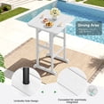thumbnail image 4 of SERWALL Tall Adirondack Chairs and Table 3 Pieces Set, Adirondack Bar Height Chairs Set of 2 and Bar Table, Outdoor Barstools Set for Balcony, Poolside, Backyard, White, 4 of 9