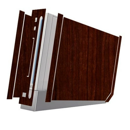 Wwii Wood - Skinomi Dark Wood Full Body Game Console Skin Cover for Nintendo Wii