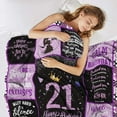 thumbnail image 2 of 21st Birthday Blankets for Girls, 21st Girl Birthday Blanket 60"x80" Birthday Decoration, Sweet 21st Girls Birthday Blanket Throw Blanket for Couch Bed, Soft Blanket Birthday Blankets for Girl, 2 of 5
