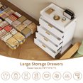 thumbnail image 6 of Pusnapku Fluted 4 Drawers Dresser, 38" Tall Modern Chest of Drawers with Power Outlet,LED Light, Vertical Wood Storage Dresser for Living Room,Bedroom, 6 of 9