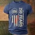 thumbnail image 3 of CUSTG Men T-Shirts O-Neck Patriotic Graphic Short Sleeve T Shirt Commemorative Anniversary Casual Tee Everyday Celebrate America's 250th Anniversary Fashionable 1776-2026 4th Of July Tops, 3 of 3