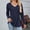 Navy, variant on Tshirt Women Solid V Neck Long Sleeve Top Daily Basic Womens Blouses Dark Green XXL