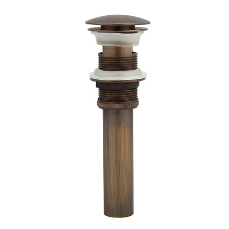 Brass Pop Up Drain (Yosoo Bathroom Sink Drain, Solid Brass Pop Up Drain Stopper Lavatory Faucet Vessel Sink Drain with Overflow Vanity Drain)