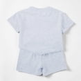 thumbnail image 4 of NIEWTR Toddler Baby Girl Summer Outfits Short Sleeve T-Shirt and Shorts 2 Piece Clothes Set for Girls Cute Infant Outfits(Grey,6-12 Months), 4 of 4