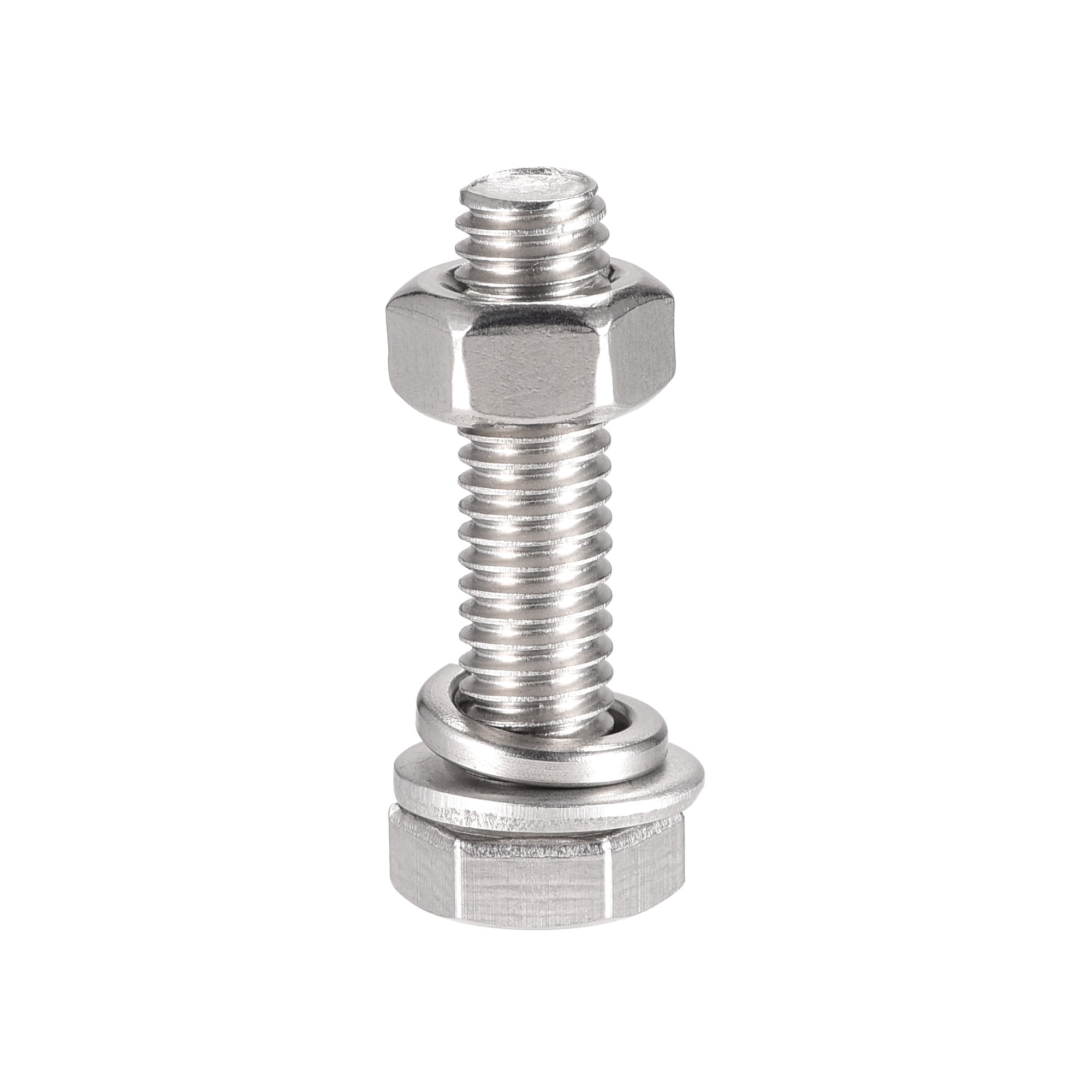 00002527-M6X20-SUS  Hex Head Bolt with Various Washer Options