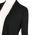 thumbnail image 4 of Urban CoCo Women's Long Sleeve Irregular Hem Cardigan (Black,L), 4 of 6