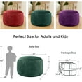 thumbnail image 3 of Bean Bag Chairs for Adults - Memory Foam Furniture Bean Bag Chair - Kids/Teens Sofa with Soft Micro Fiber Cover - Round Fluffy Couch for Living Room Bedroom College Dorm - 3 ft, Green, 3 of 13