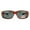 Orange, variant on Polarized Glare Free Rhinestone Womens Fitover OTG 57mm Sunglasses Brown