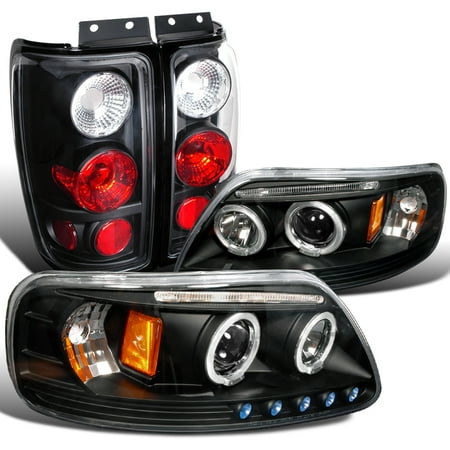 - Spec-D Tuning Black 1997-2002 Ford Expedition Dual Halo Led Headlights + Altezza Tail Brake Lamps (Left + Right) 1997 1998 1999 2000 2001 2002