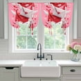 thumbnail image 4 of Valentine's Day Balloon Curtains for Bedroom/Front Door/Bathroom, Romantic Pink Love Letter Cute Tie Up Curtains 63 Inch Length Light Filtering Kitchen Curtains Shades for Windows 46"x63", 4 of 8