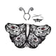 thumbnail image 5 of Disfraz de de polilla para Halloween, accesorios fotográficos para fiestas de disfraces, cumpleaños y festivales. Blanco y negro, 5 of 8