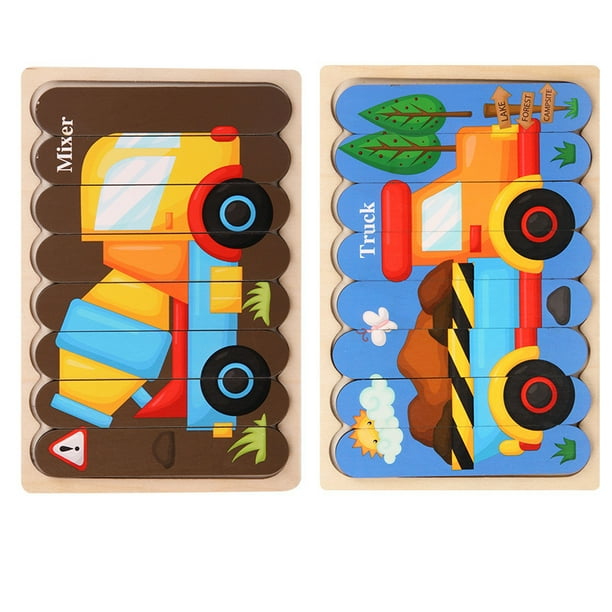 Rompecabezas 3D De Doble Cara Para Contar Historias, Rompecabezas Montessori Apilable Para Niños, Juguete Para Niños, Regalos Para Jugar Vogacara FN003359-04