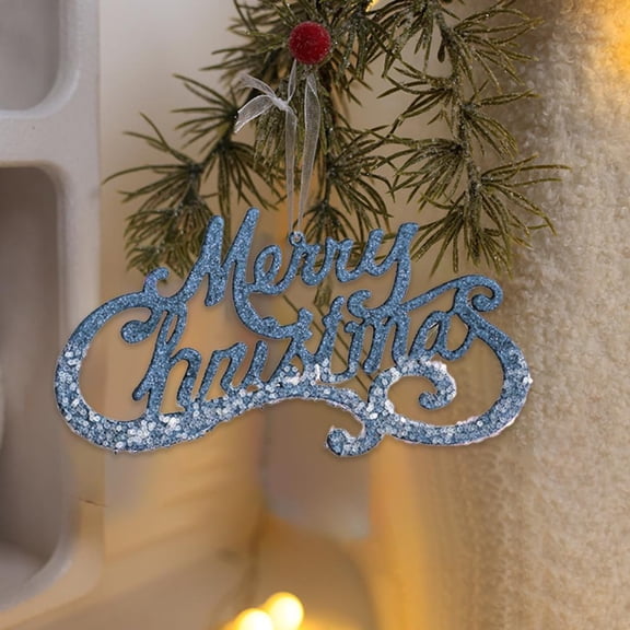 Feltree Sequin Merry Christmas Letter Sign Glitter Hanging Ornament for Tree Wreath Decor DIY Festive Home Decoration