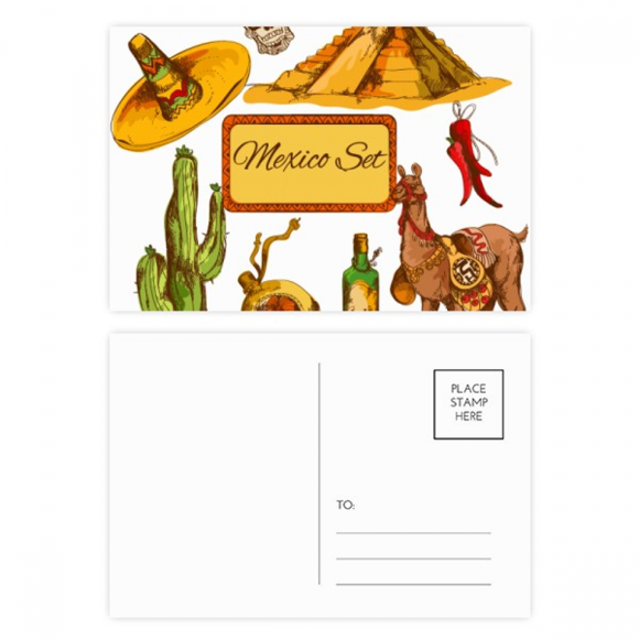 Sombrero Mexico Pyrad Desert Cactus Mexican Postcard Set Birthday Mailing Thanks Greeting Card