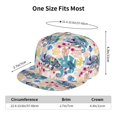 thumbnail image 2 of Flat Bill Trucker Hats for Women Men - Colorful Chameleons Adjustable Flat Baseball Cap Snapback Hats Dad Hats for Men, 2 of 7