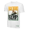thumbnail image 2 of Men's-Mitchell & Ness Shawn Kemp White Seattle SuperSonics SLAM Gradient T-Shirt, 2 of 3