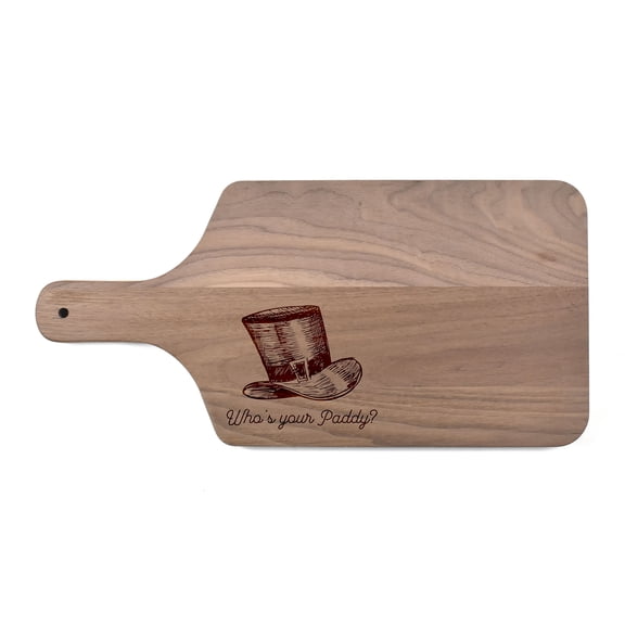 Creative Products Who's Your Paddy 17 x 8 Walnut Paddle Cutting Board