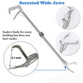 thumbnail image 3 of HOMEYA Foldable 52" Snake Tongs Heavy Duty Catcher Reptile Grabber Hook Stick Wide Jaw Handling Tool, 3 of 6